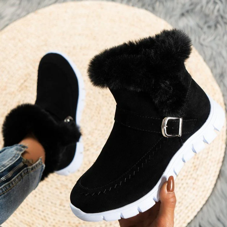Damen Komfortable Winterstiefel mit modischer Kunstfellverzierung Heidi Mode - Image 6