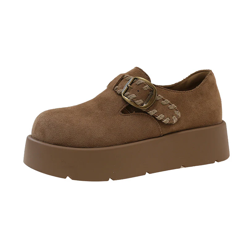 Damen Kuchenschuhe mit modischem Schnallen-Design und komfortabler Plateausohle Heidi Mode - Image 7