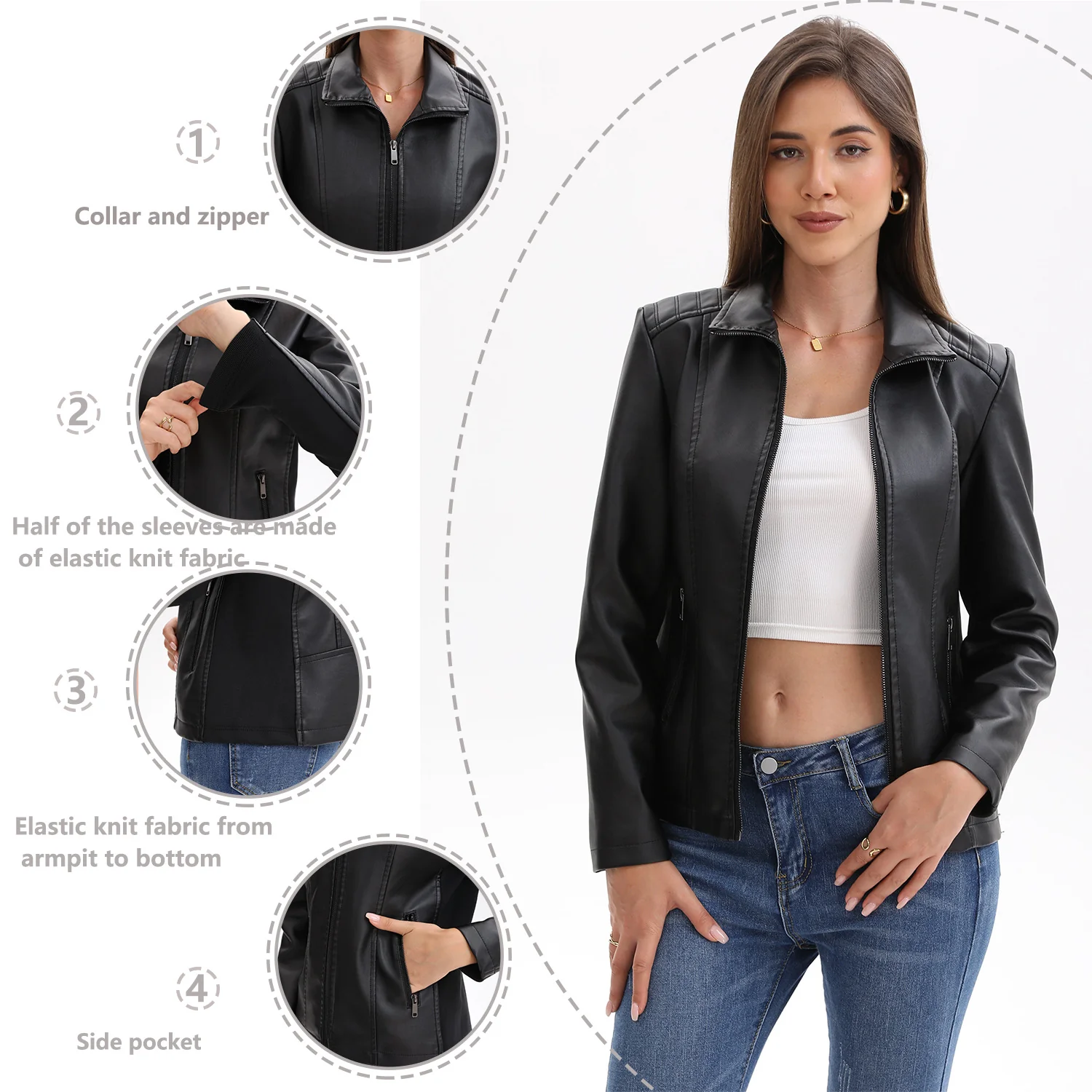 Damen Kunstlederjacke Heidi-Mode - Image 2