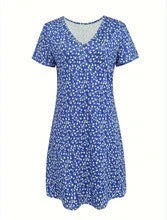 Damen Kurzarm Kleid mit Floralem Design und Bequemem Schnitt Heidi-Mode - Image 7