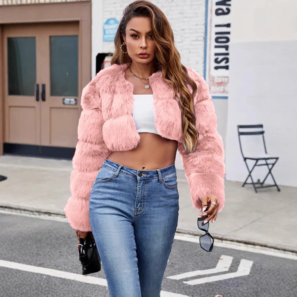 Damen Kurze Pelzjacke Heidi-Mode - Image 3