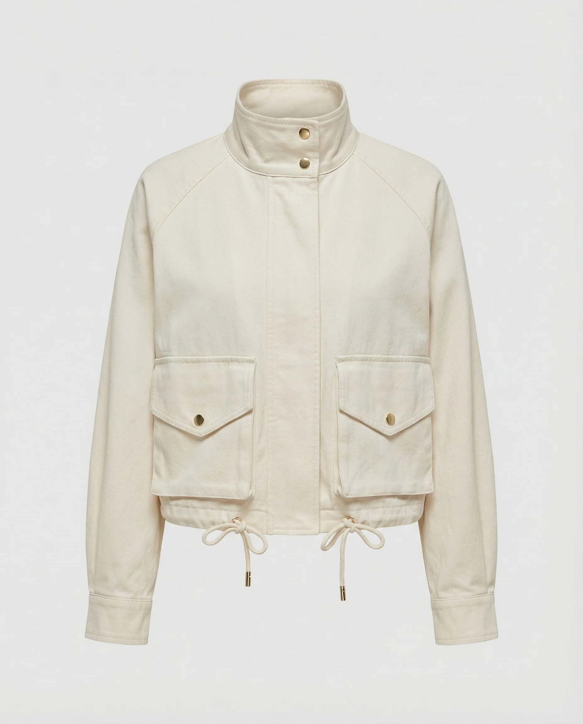 Damen Kurzjacke Trenchcoat mit Kordelzug Lockere Passform Frühling - Image 5