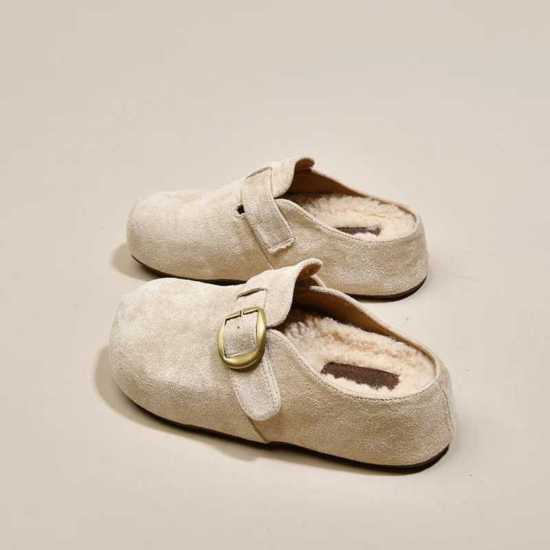 Damen Kuschelige Clogs aus hochwertigem Material mit modischem Schnallenverschluss Heidi Mode - Image 4