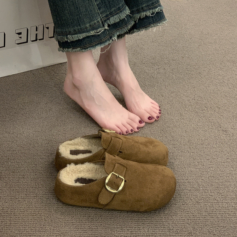 Damen Kuschelige Clogs aus hochwertigem Material mit modischem Schnallenverschluss Heidi Mode - Image 6