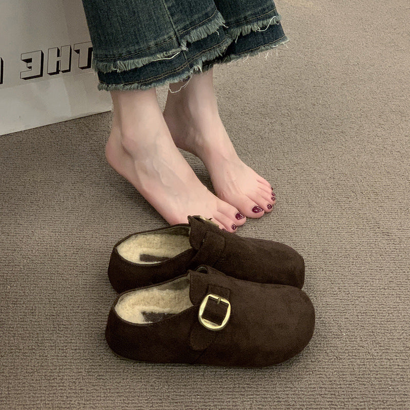 Damen Kuschelige Clogs aus hochwertigem Material mit modischem Schnallenverschluss Heidi Mode - Image 8