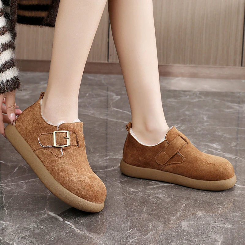 Damen kuschelige Clogs mit modischem Schnallenverschluss und weichem Innenfutter Heidi Mode - Image 3