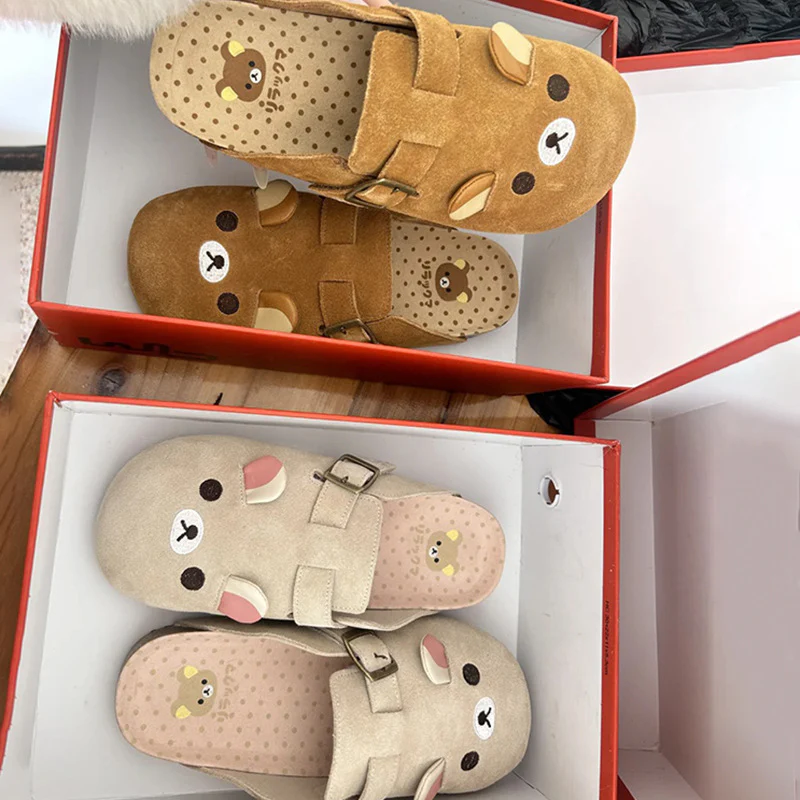 Damen Kuschelige Clogs mit niedlichem Tiermotiv und verstellbarem Schnallenverschluss Heidi Mode - Image 2
