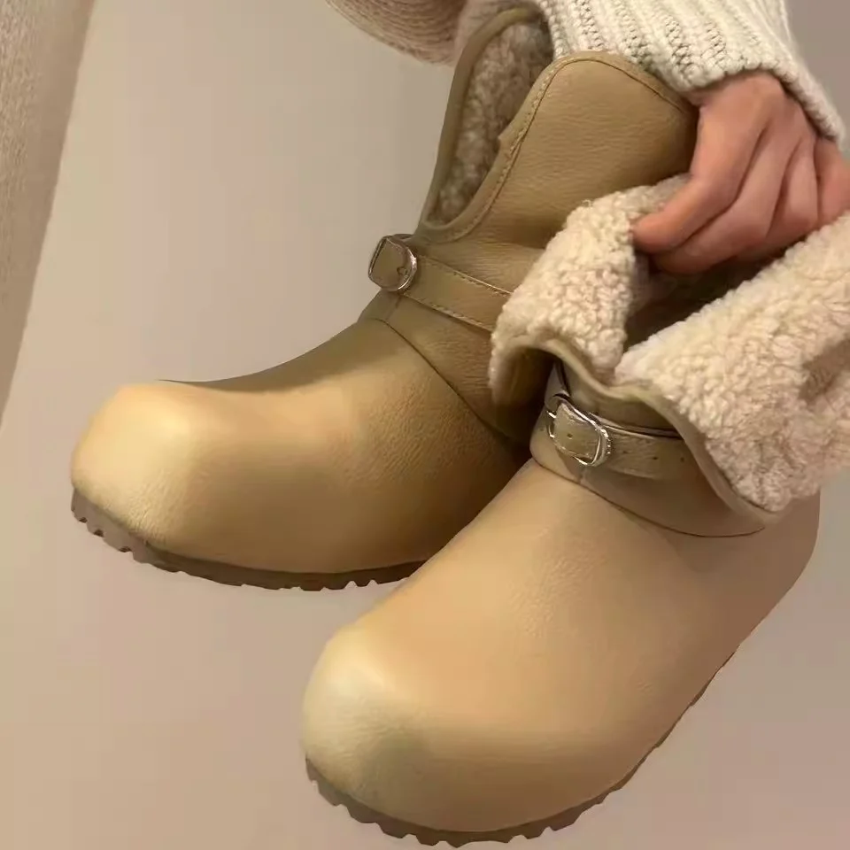 Damen Kuschelige Hausschuh-Stiefel mit flauschigem Innenfutter Heidi Mode - Image 3