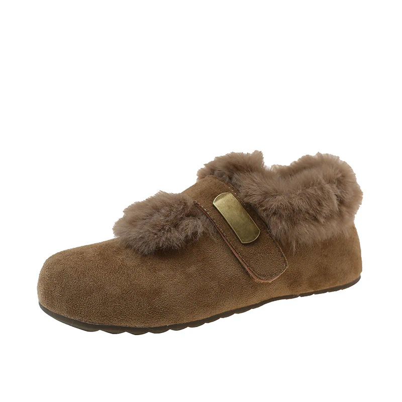 Damen Kuschelige Hausschuhe mit hochwertigem Kunstfellkragen Heidi Mode - Image 5
