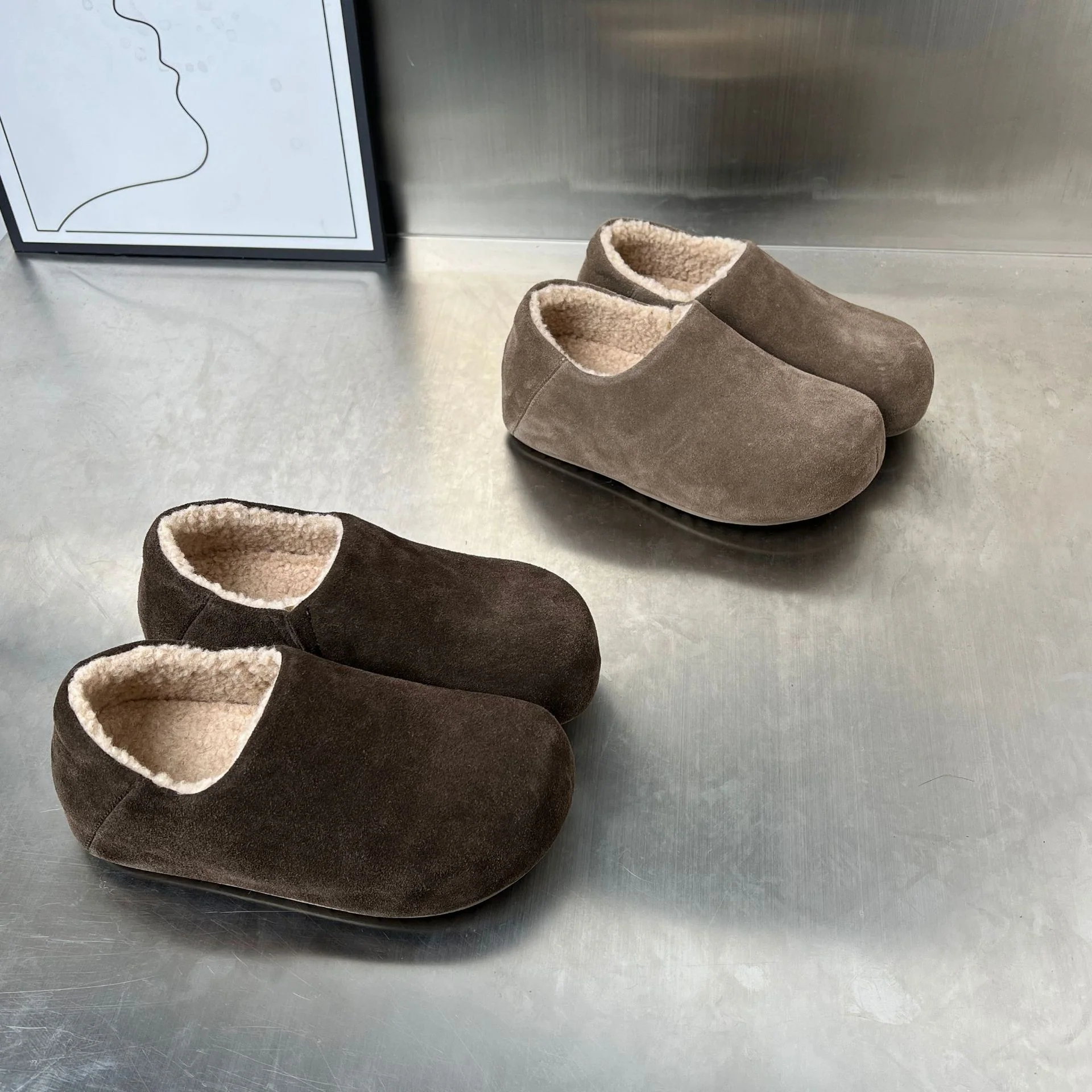 Damen Kuschelige Hausschuhe mit weichem Fleecefutter und rutschfester Sohle Heidi Mode - Image 3