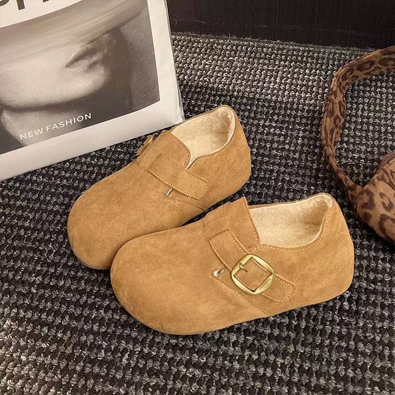 Damen Kuschelige Mokassins mit modischem Schnallenverschluss und weichem Innenfutter Heidi Mode - Image 4