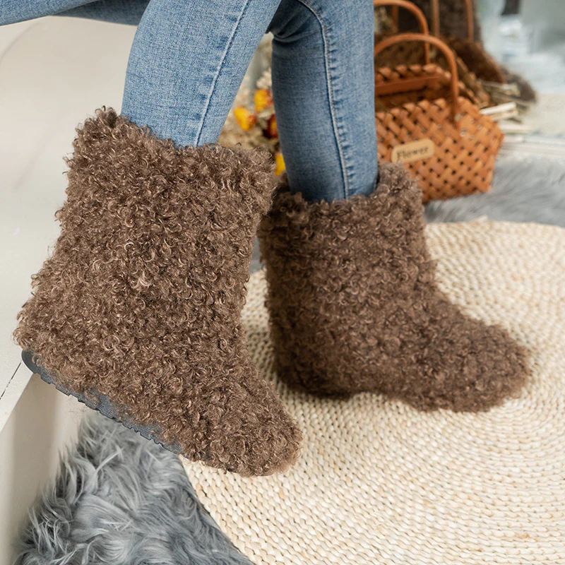 Damen kuschelige Warmhausschuhe aus hochwertigem Fleece Heidi Mode - Image 8