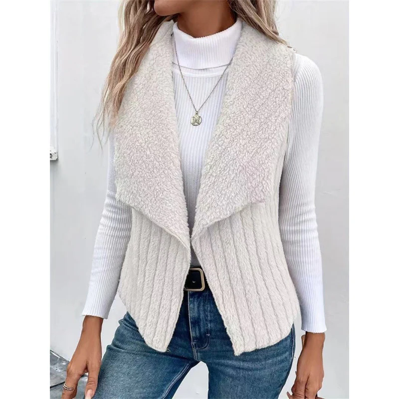 Damen Kuschelige Weste mit asymmetrischem Schnitt und hohem Kragen Heidi-Mode - Image 10