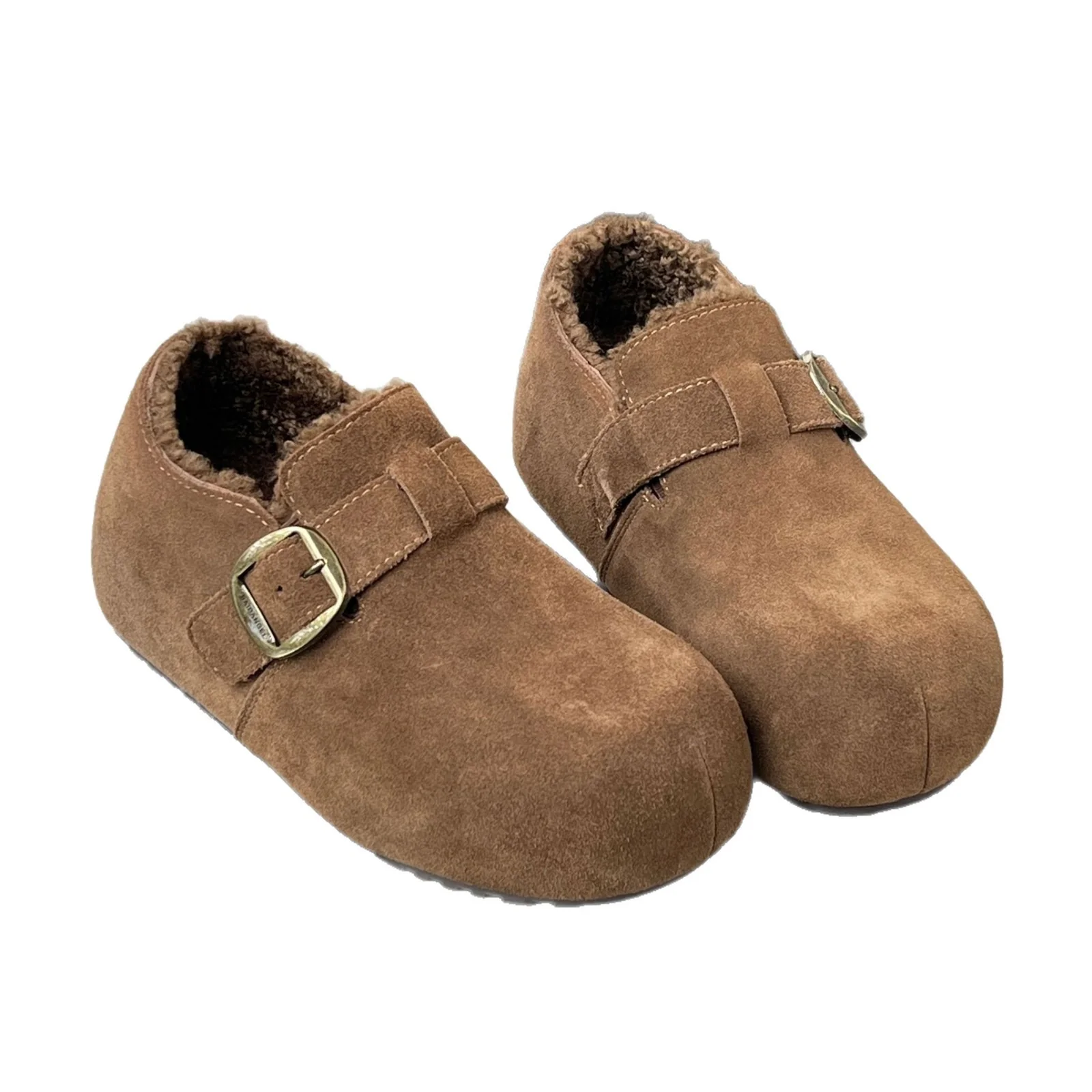 Damen Kuschelige Wildleder-Clogs mit warmem Innenfutter und praktischem Schnallenverschluss Heidi Mode - Image 5