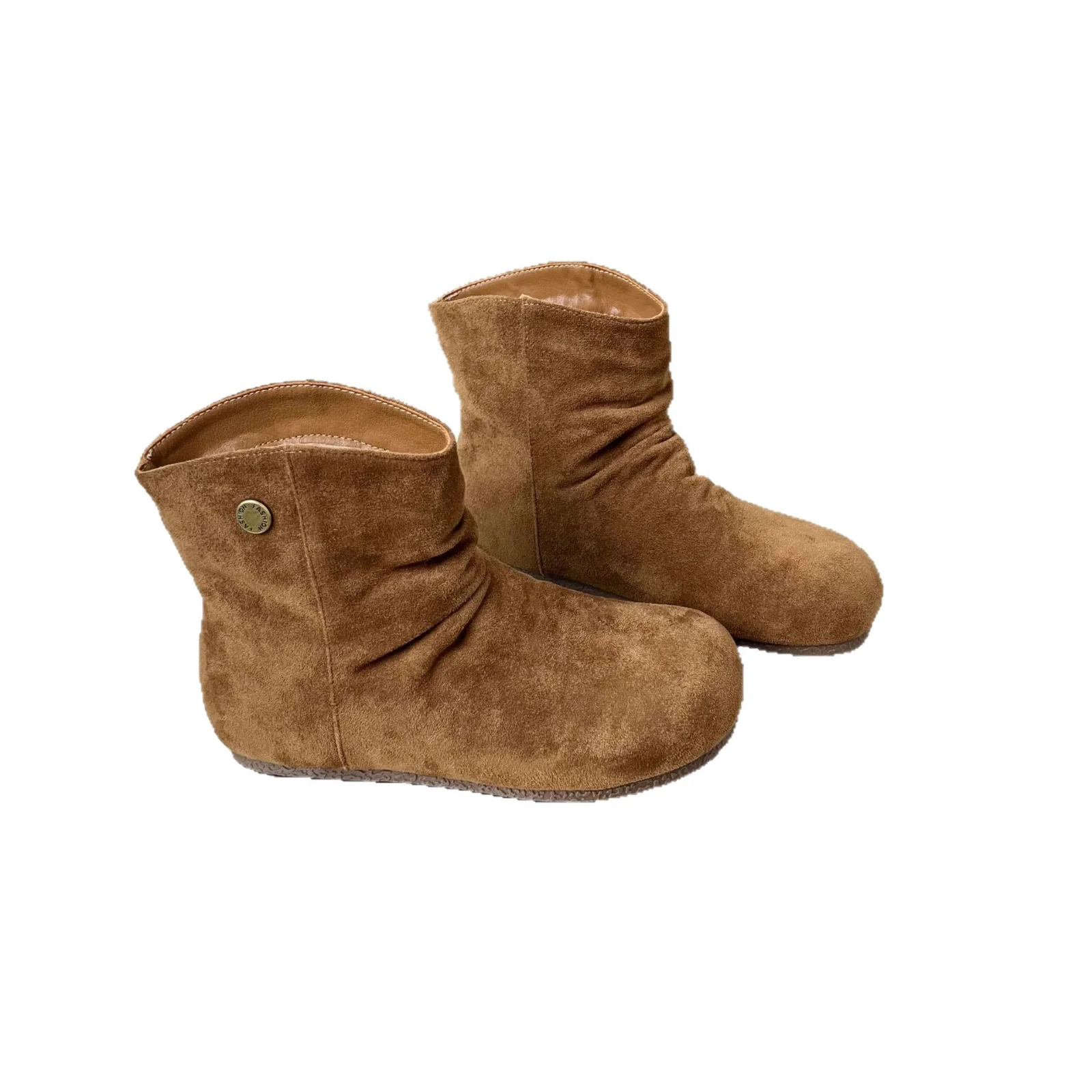 Damen kuschelige Wildleder-Stiefel mit flexiblem Knöchelbereich und rutschfester Sohle Heidi Mode - Image 5