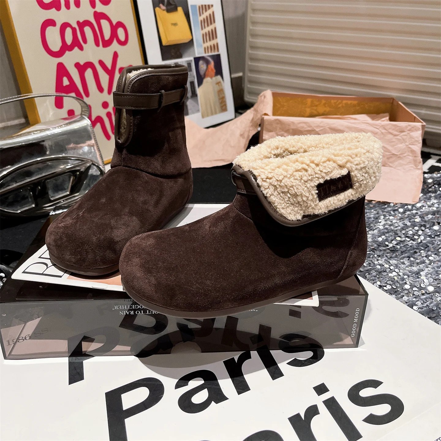 Damen Kuschelige Winterboots mit weichem Kunstfellkragen Heidi Mode - Image 2