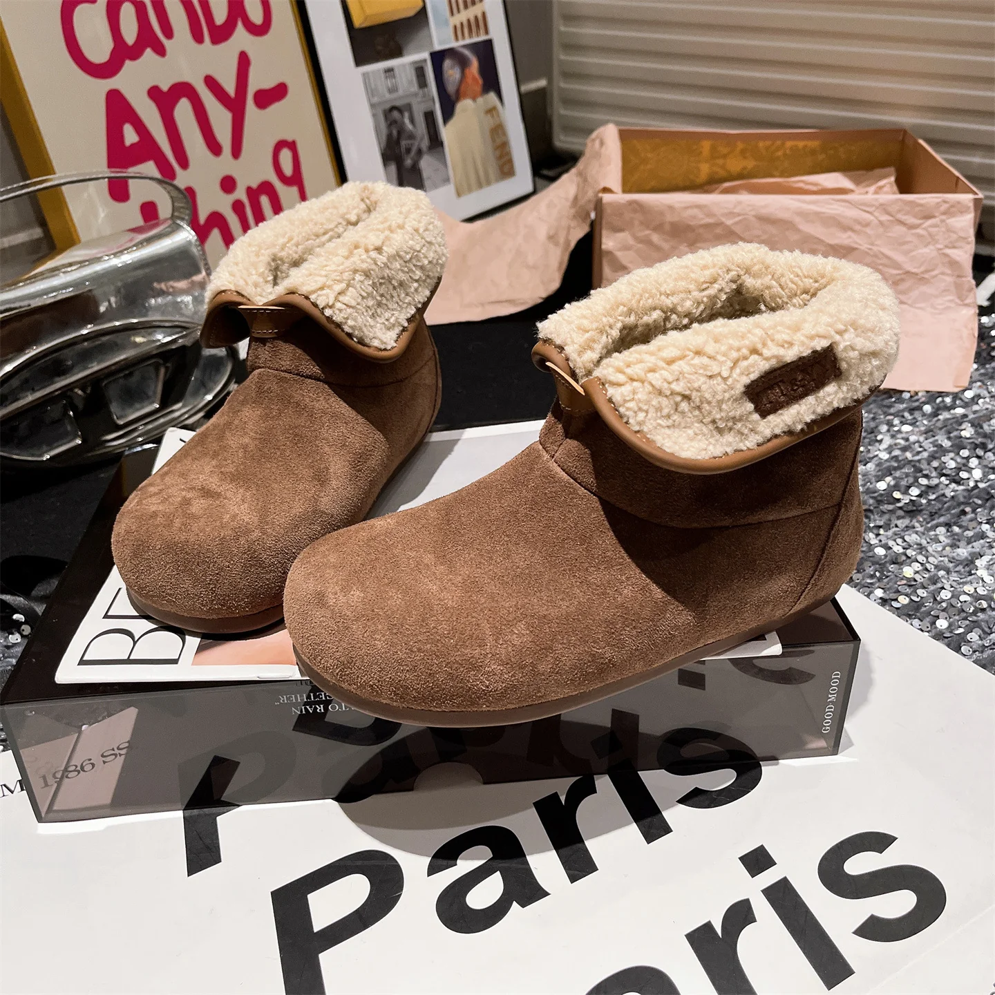 Damen Kuschelige Winterboots mit weichem Kunstfellkragen Heidi Mode - Image 3
