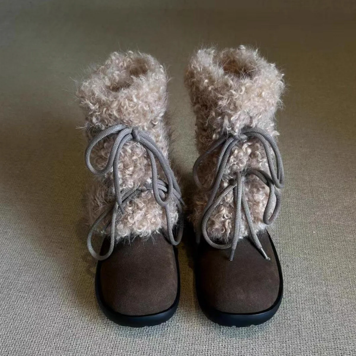 Damen Kuschelige Winterboots mit weichem Kunstfellkragen und rutschfester Sohle Heidi Mode - Image 2