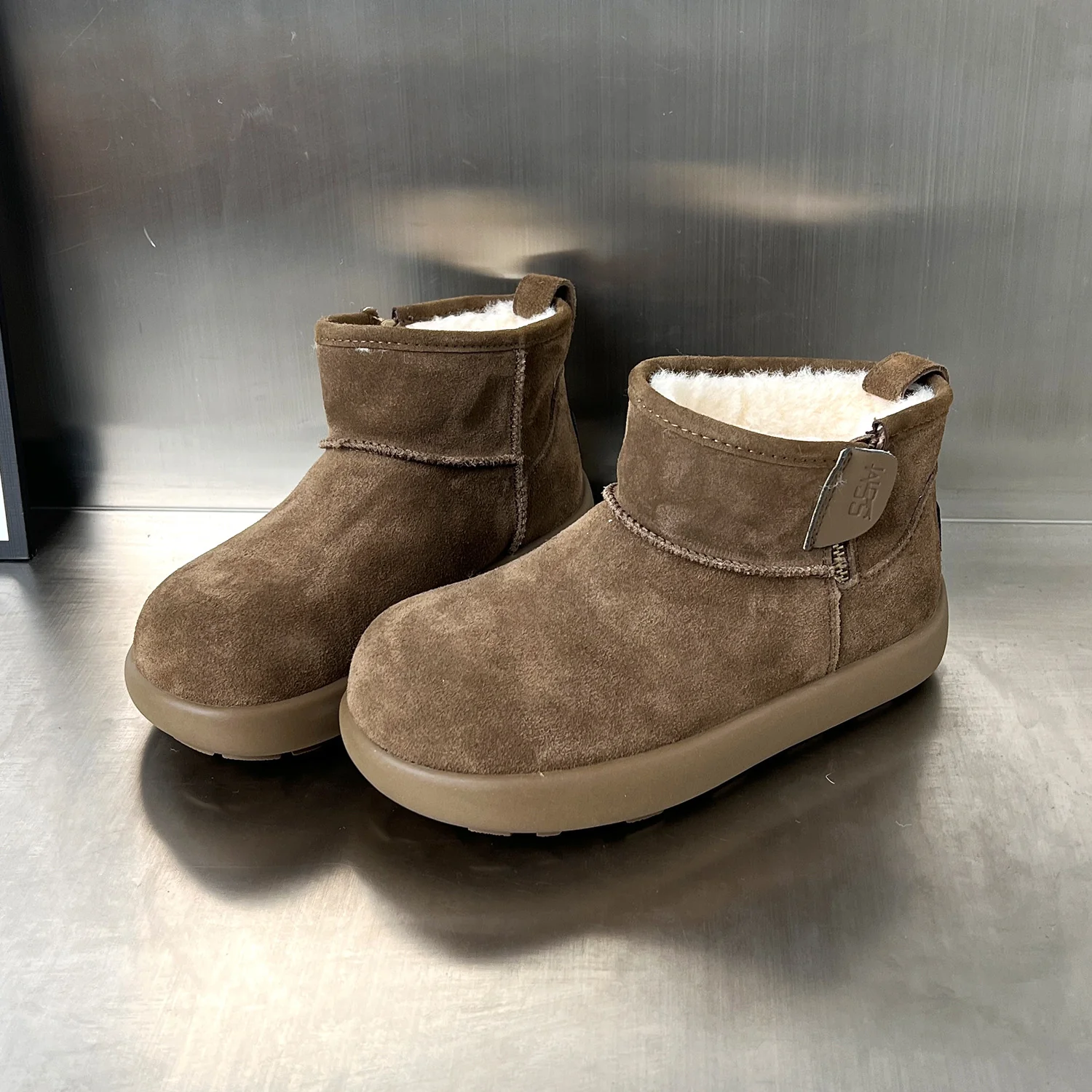 Damen kuschelige Winterstiefel aus weichem Wildleder mit warmem Innenfutter Heidi Mode - Image 4