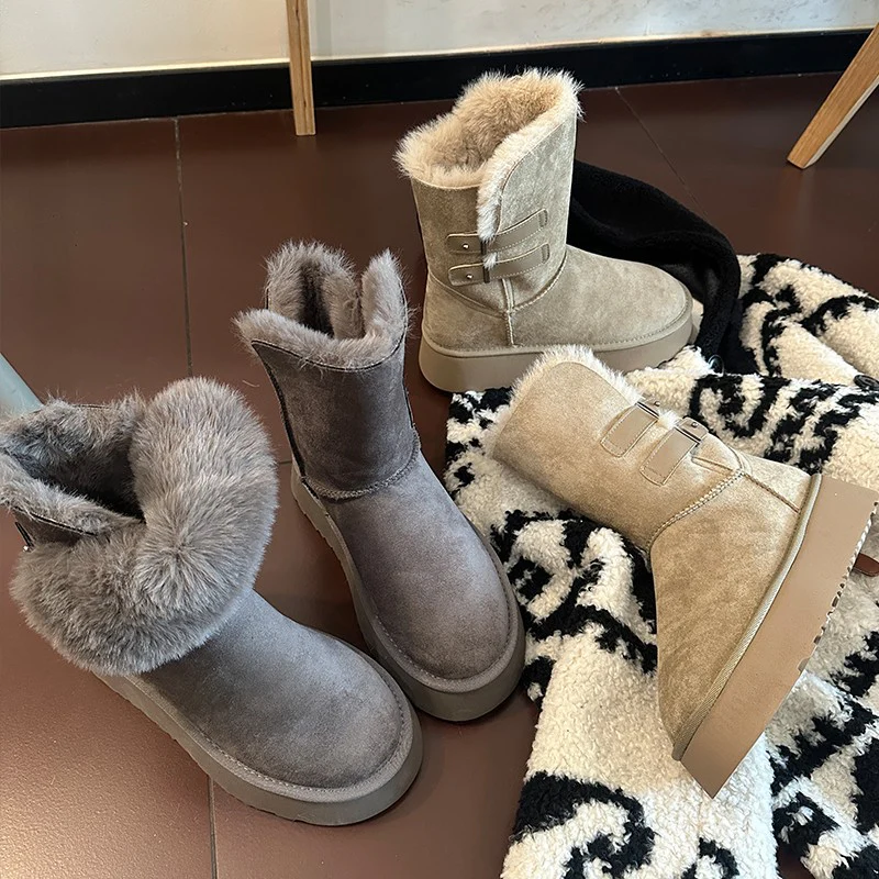 Damen kuschelige Winterstiefel mit verstellbarem Riemen und Soft-Futter Heidi Mode - Image 4