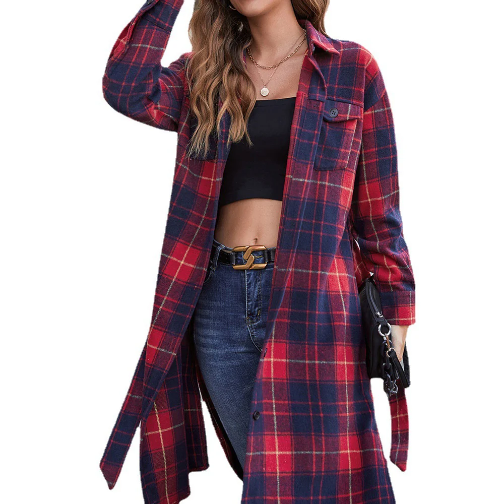 Damen Langarmhemd aus Flanell mit Karomuster Heidi-Mode - Image 5