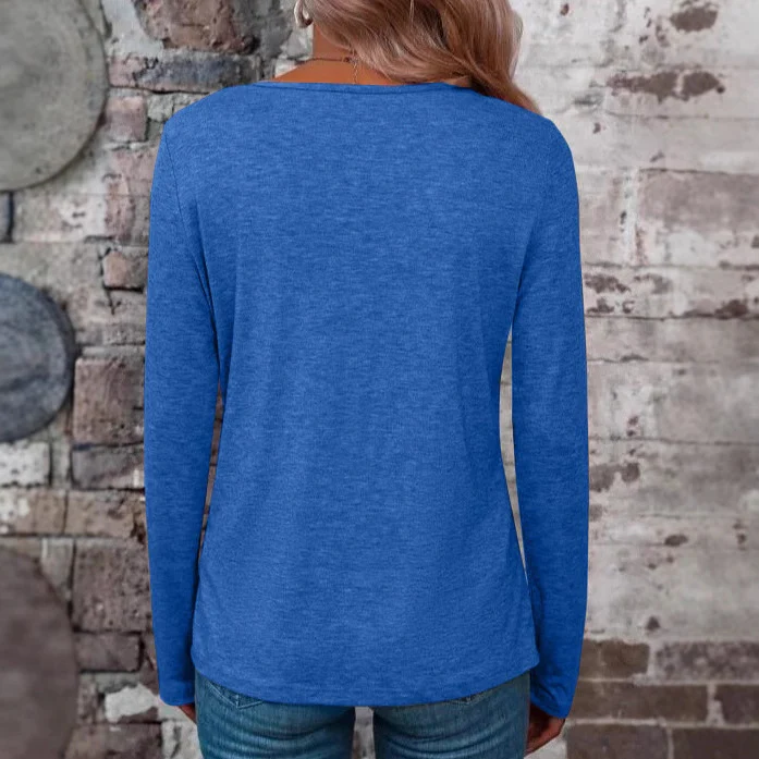 Damen langärmliges Shirt mit Kreuz-Ausschnitt Heidi-Mode - Image 4
