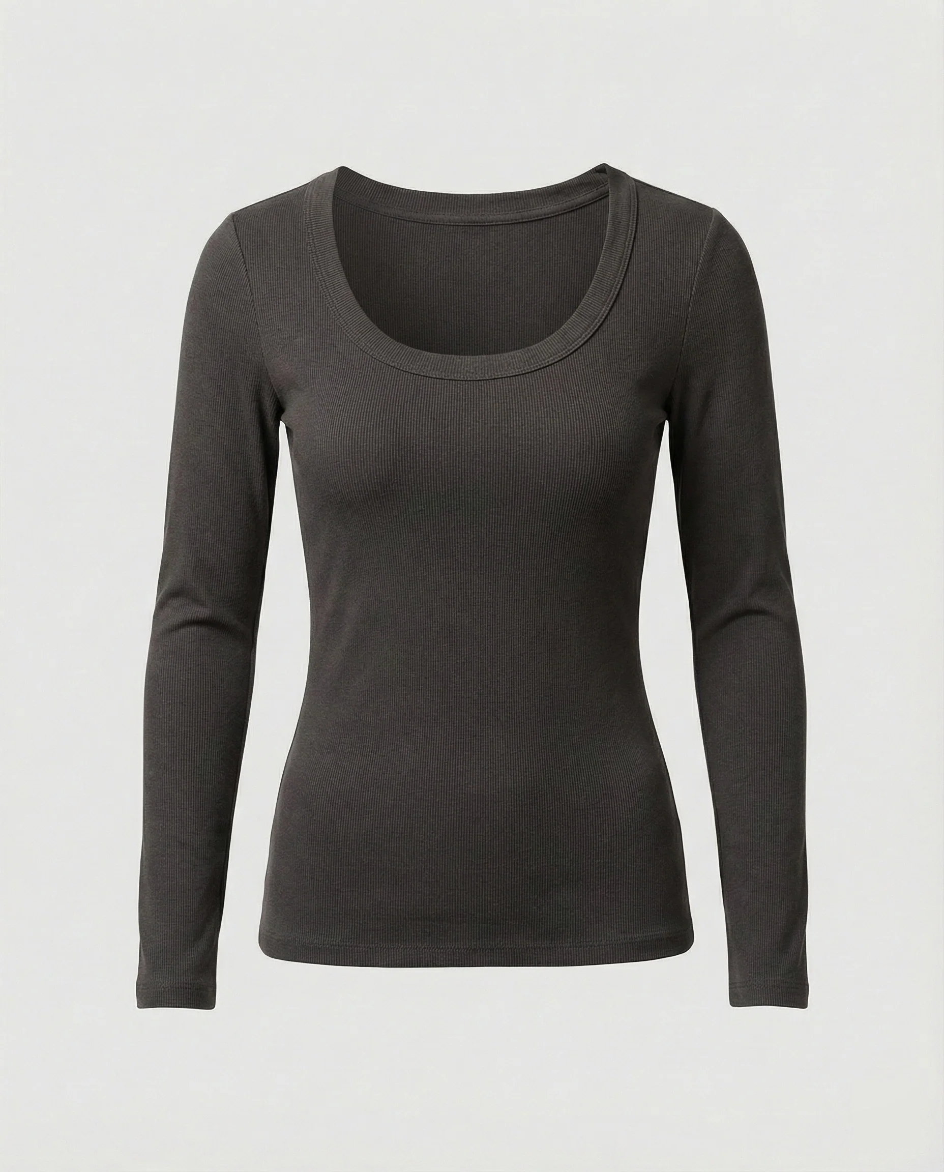 Damen Langarmshirt Elastisch Rundhals Herbst Weiches Komfort Oberteil - Image 6