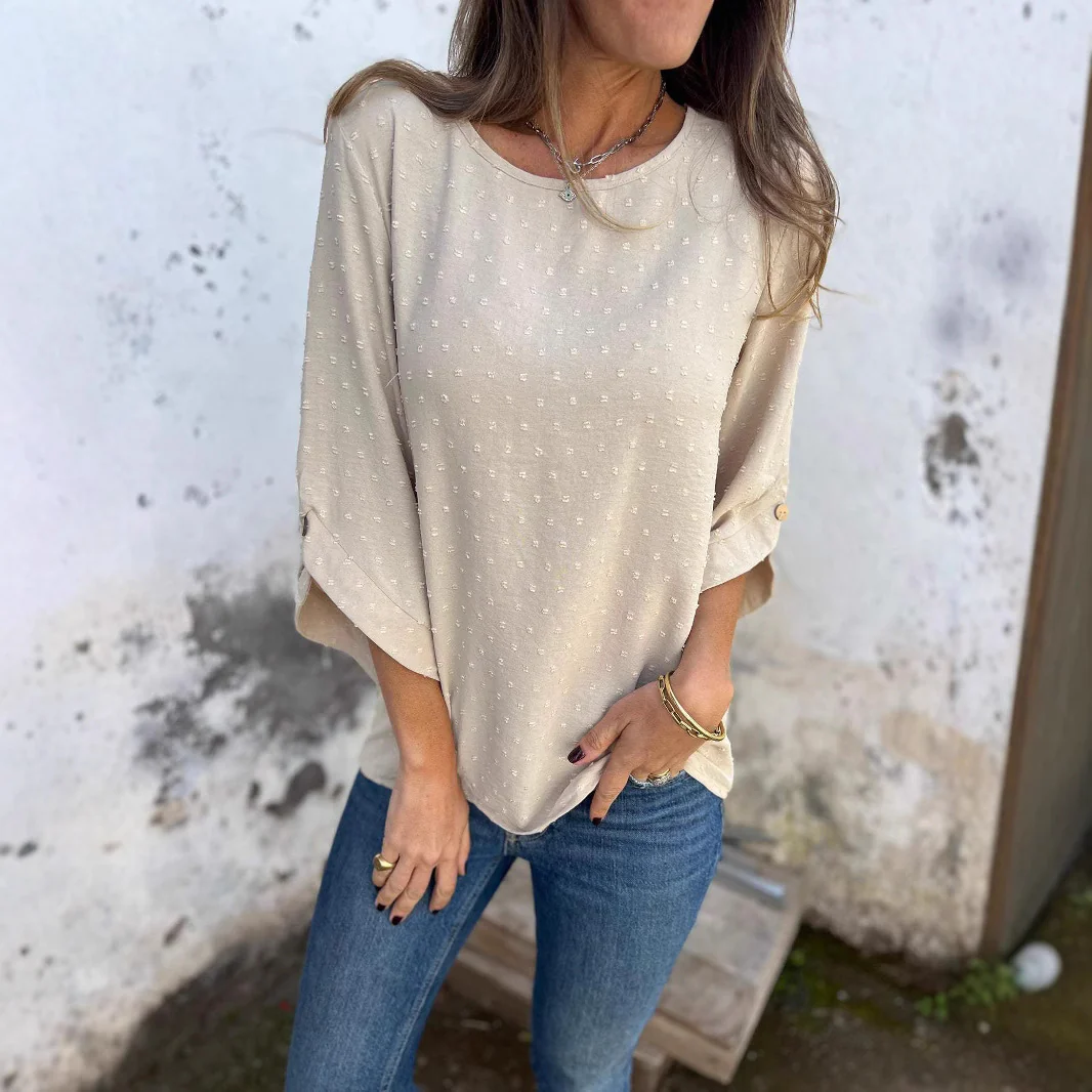 Damen lässige Bluse mit dekorativem Punktedesign Heidi-Mode - Image 2