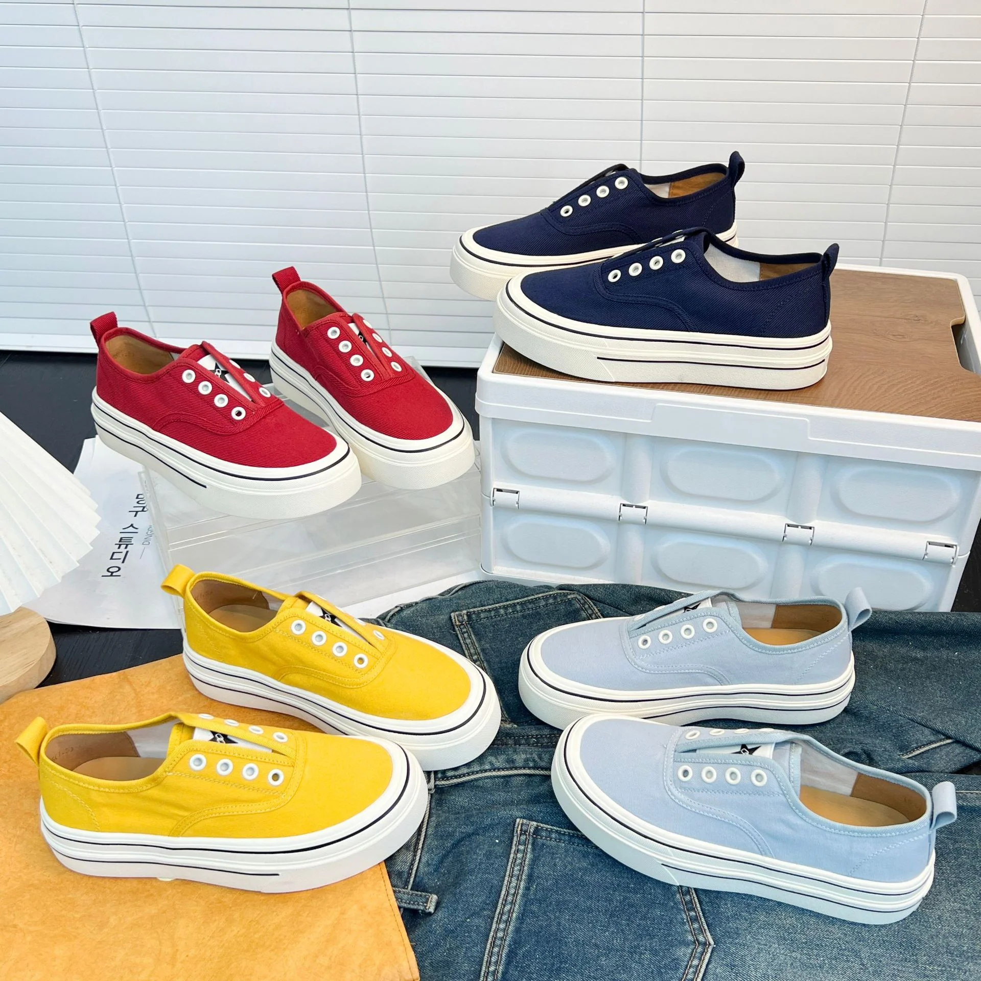Damen lässige Canvas Sneaker mit komfortabler Innensohle und rutschfester Gummisohle Heidi Mode - Image 5