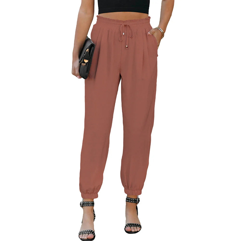 Damen Lässige Freizeithose mit Elastischem Bund und Praktischen Taschen Heidi-Mode - Image 3