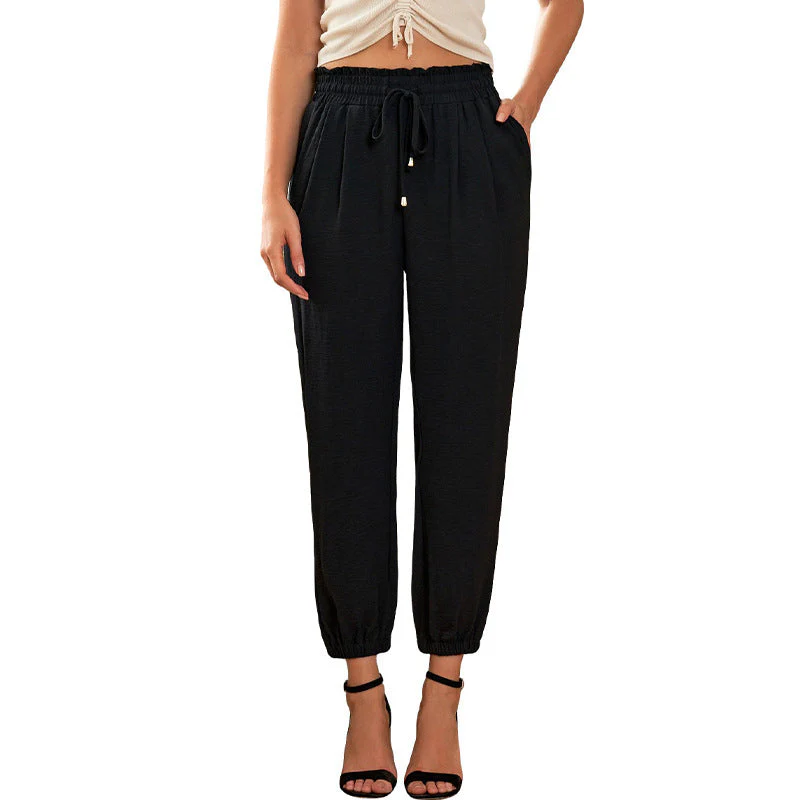 Damen Lässige Freizeithose mit Elastischem Bund und Praktischen Taschen Heidi-Mode - Image 4