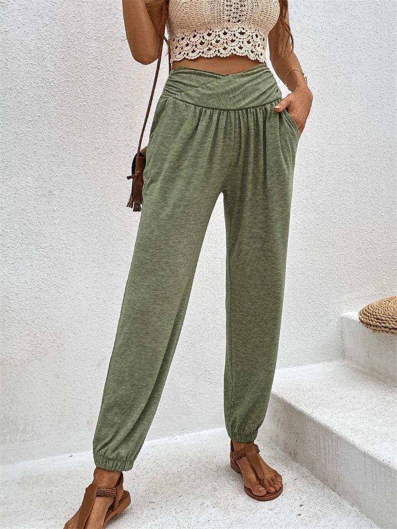Damen Lässige Freizeithose mit Hohem Bund und Bequemen Gummizug Heidi-Mode - Image 10
