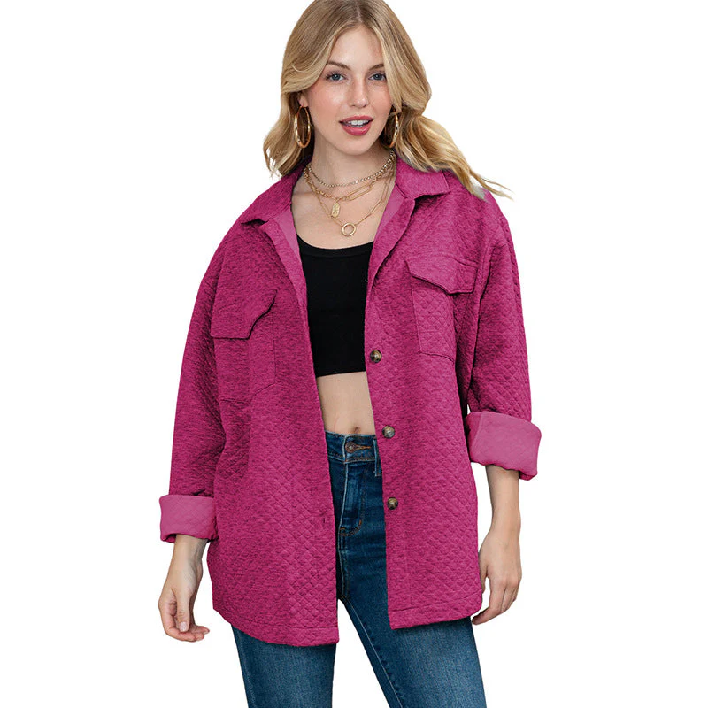 Damen Lässige Jacke mit Strukturiertem Design und Praktischen Taschen Heidi-Mode - Image 12