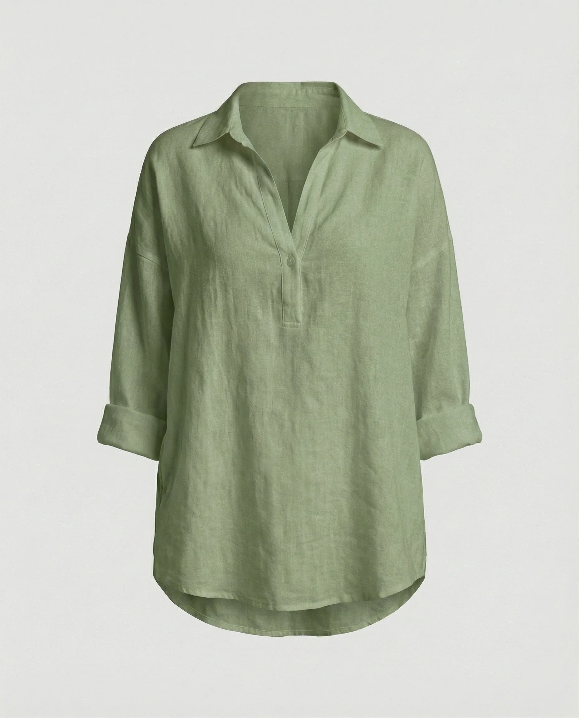 Leinenbluse Damen mit Knopfleiste - Image 9