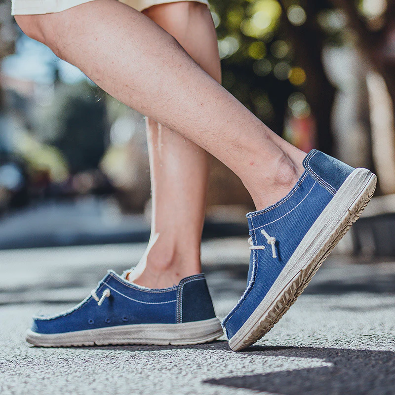 Damen lässige Segelschuhe aus strapazierfähigem Denim-Material Heidi Mode - Image 4