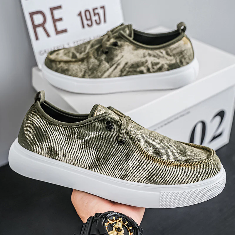 Damen lässige Slip-On Sneakers aus atmungsaktivem Denim mit elastischem Einschlupf Heidi Mode - Image 2