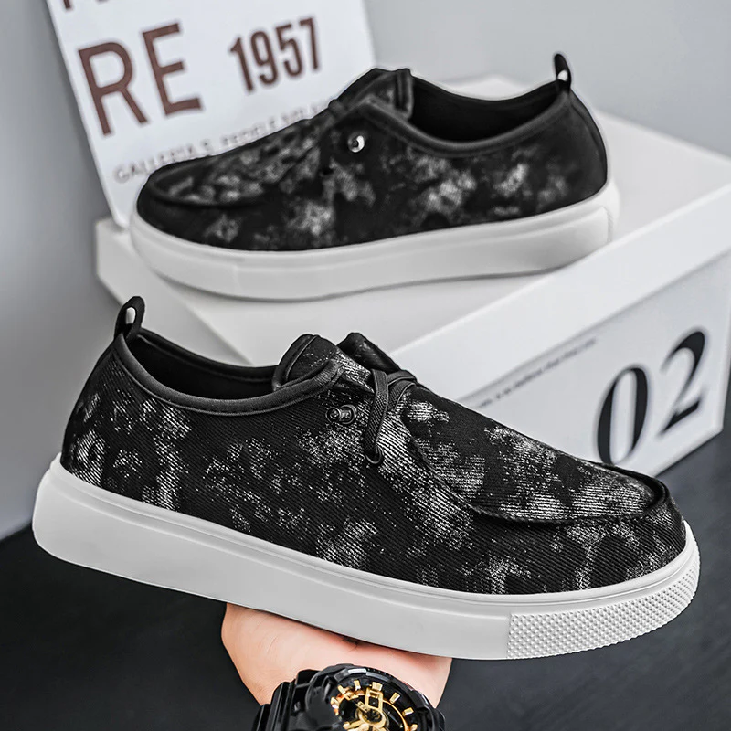 Damen lässige Slip-On Sneakers aus atmungsaktivem Denim mit elastischem Einschlupf Heidi Mode - Image 3