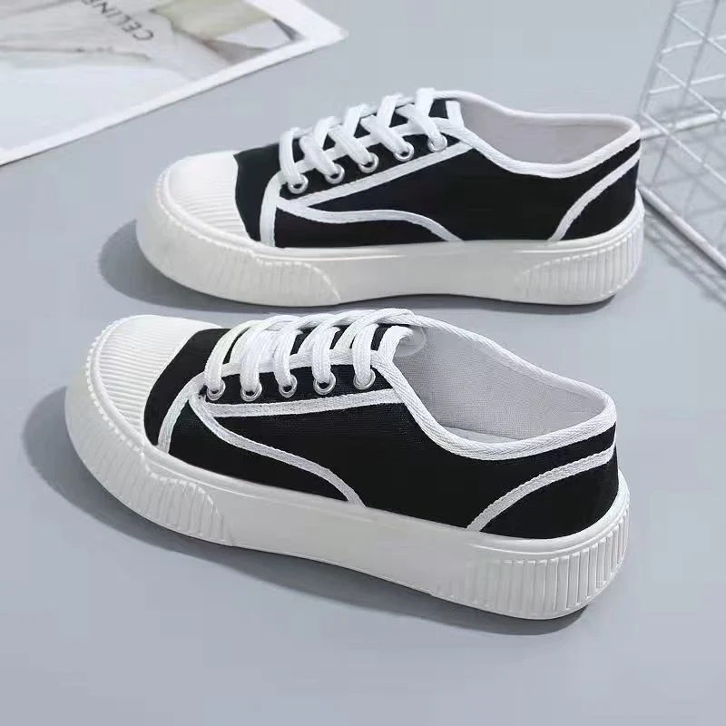 Damen lässige Stoff-Sneaker mit kontrastierendem Design Heidi Mode - Image 6