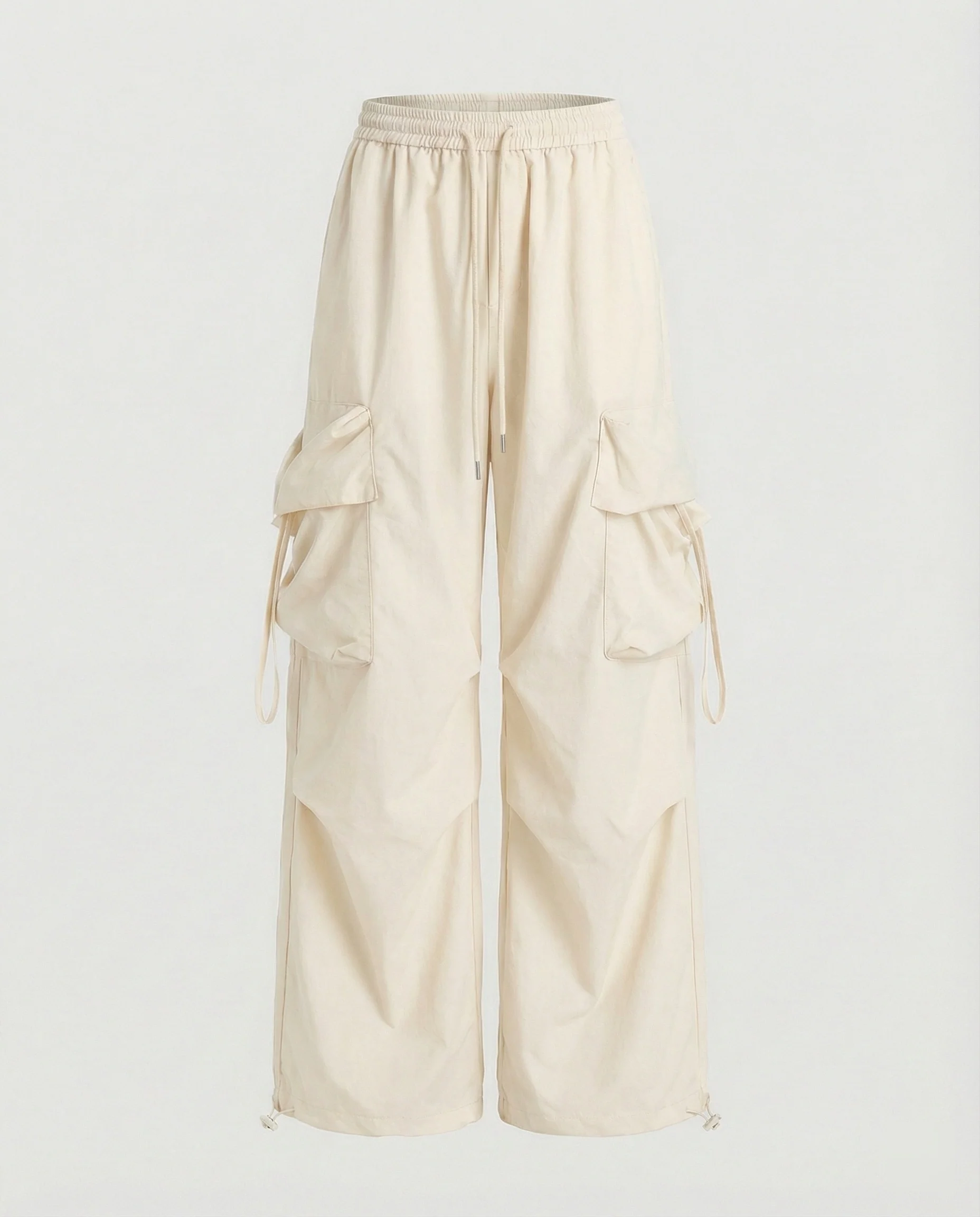 Damen lässige Utility-Palazzohose mit hohem Komfortbund, aufgesetzten Mehrfachtaschen und abgesteppten Kniefalten Heidi-Mode - Image 6