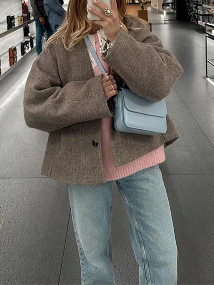 Damen lässige Wildlederjacke mit oversized Schnitt Heidi-Mode - Image 6
