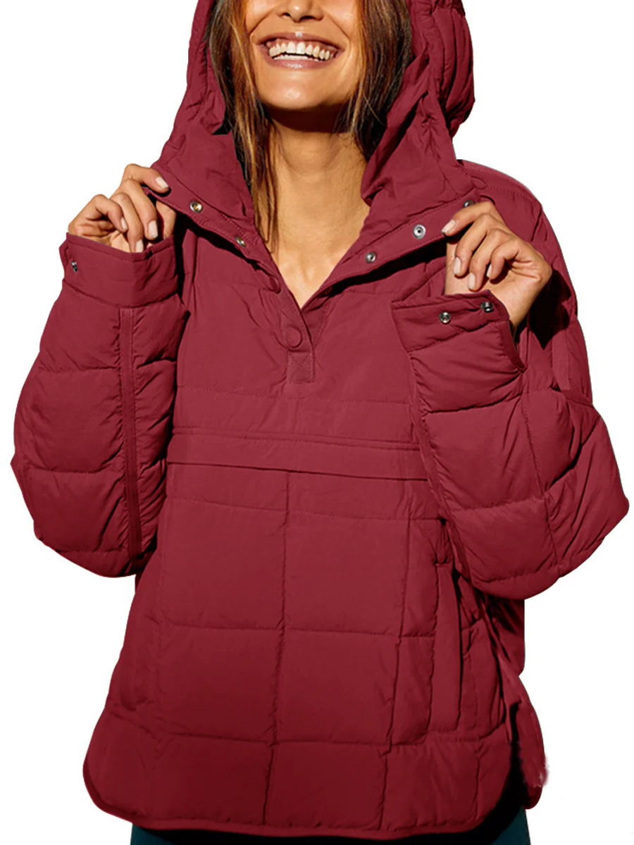 Damen lässige Winterjacke mit Steppdesign und Kragen Heidi-Mode - Image 5