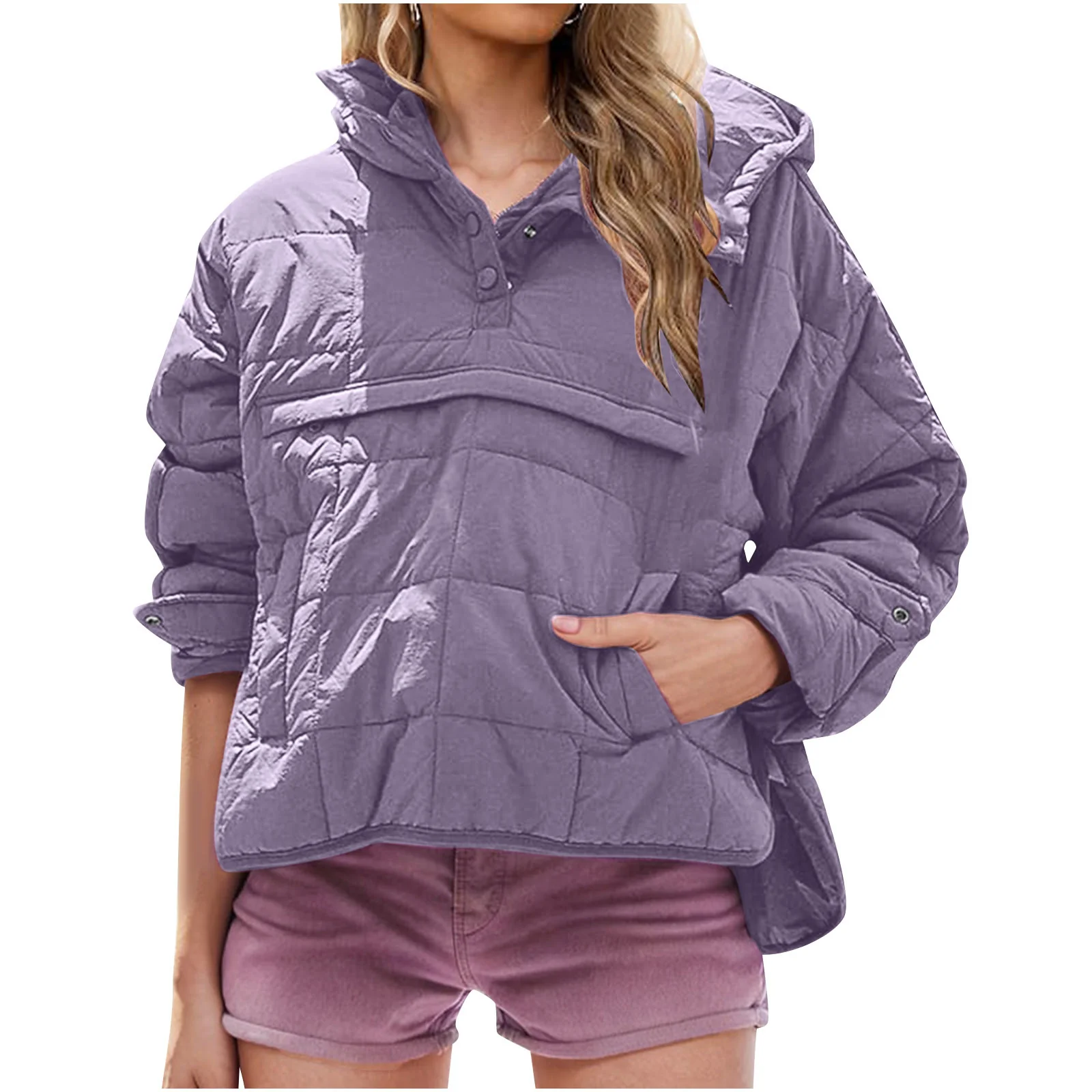 Damen lässige Winterjacke mit Steppdesign und Kragen Heidi-Mode - Image 7