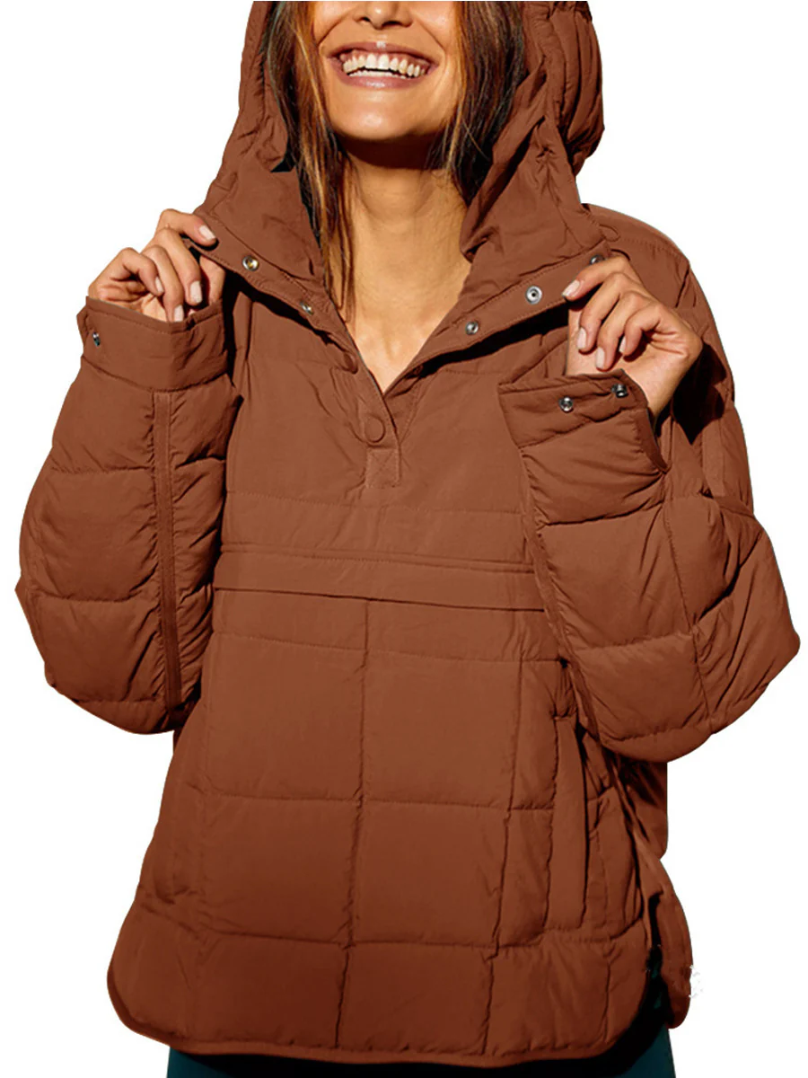 Damen lässige Winterjacke mit Steppdesign und Kragen Heidi-Mode - Image 8