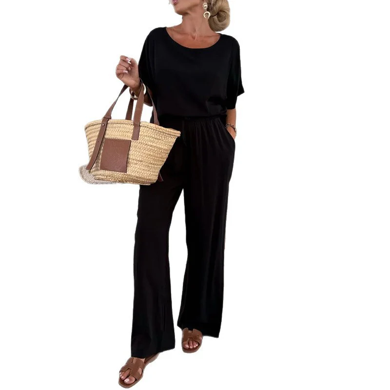 Damen Lässiger Jumpsuit mit weitem Bein und Taillenzug Heidi-Mode - Image 5