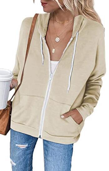 Damen Lässiger Kapuzenpullover mit Durchgehendem Reißverschluss und Praktischen Taschen Heidi-Mode - Image 10