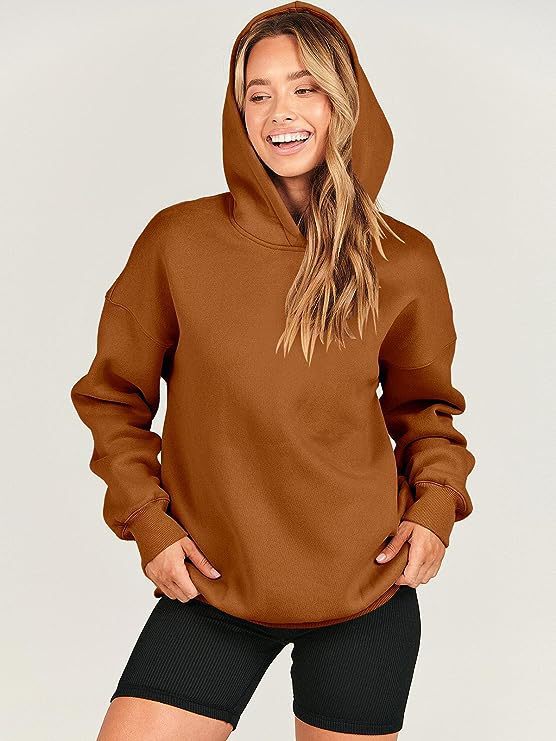 Damen Lässiger Kapuzenpullover mit Extragroßem Schnitt und Weichem Fleece-Material Heidi-Mode - Image 4