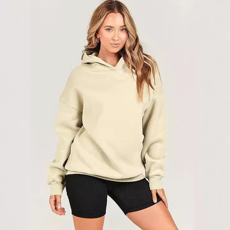Damen Lässiger Kapuzenpullover mit Extragroßem Schnitt und Weichem Fleece-Material Heidi-Mode - Image 8