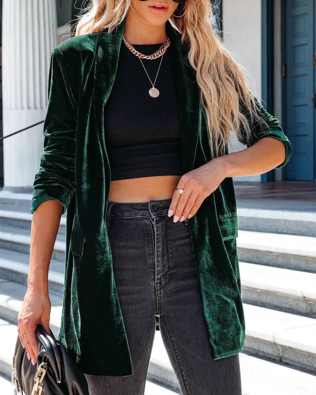Damen Lässiger Longcardigan mit Seitlichen Taschen und Offenem Schnitt Heidi-Mode - Image 7