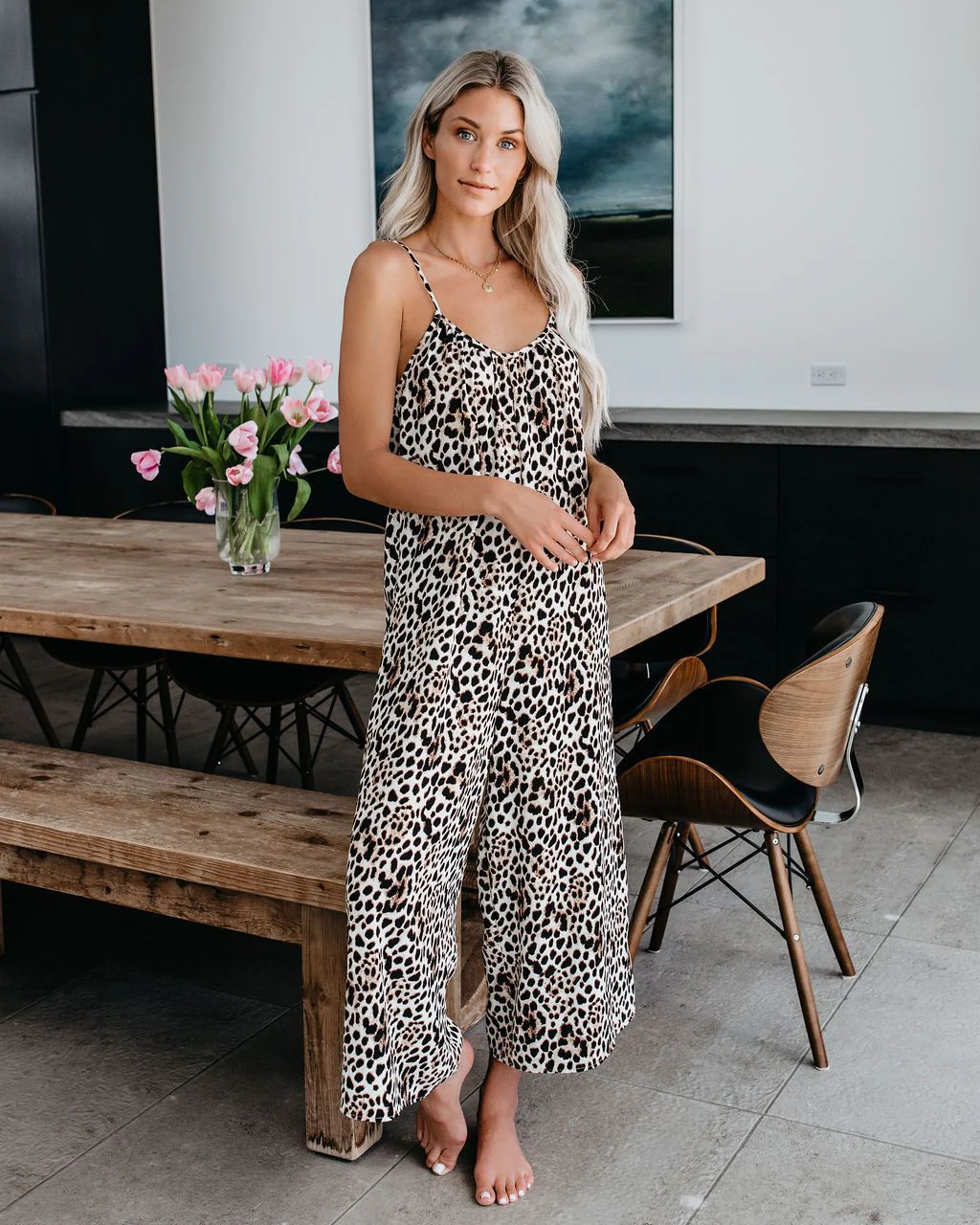 Damen Lässiger Maxijumpsuit aus leichtem Stoff mit Tie-Dye-Muster Heidi-Mode - Image 16