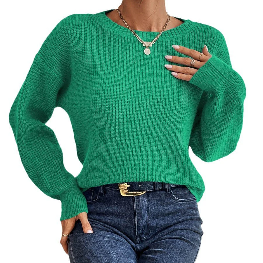 Damen Lässiger Strickpullover mit Lockerer Passform und Eleganten Rippdetails Heidi-Mode - Image 5